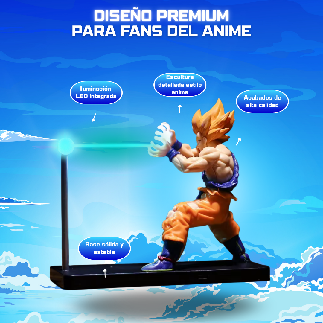 Figura Goku Super Saiyan con luz LED 3D