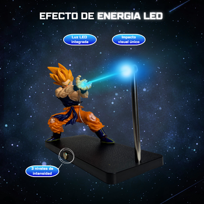 Figura Goku Super Saiyan con luz LED 3D