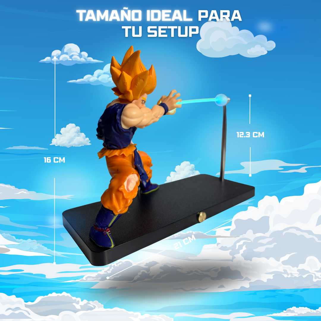 Figura Goku Super Saiyan con luz LED 3D