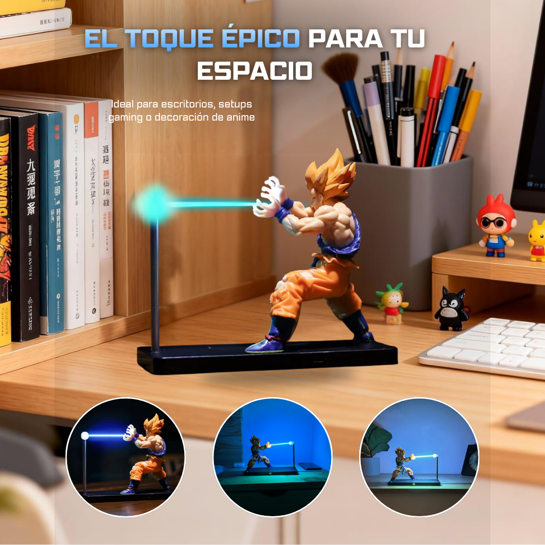 Figura Goku Super Saiyan con luz LED 3D